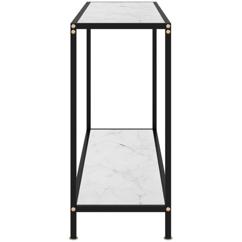  Konzolni stol bijeli 120 x 35 x 75 cm od kaljenog stakla Slike