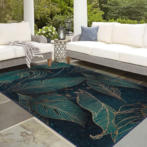 Mila Home Petrolej zeleni perivi tepih 160x230 cm Midnight Jungle &amp;ndash; Slike