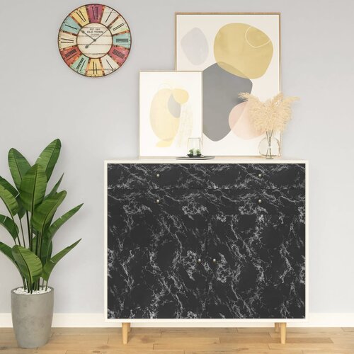  Samoljepljiva folija za namještaj boja crni kamen 500x90 cm PVC Cene