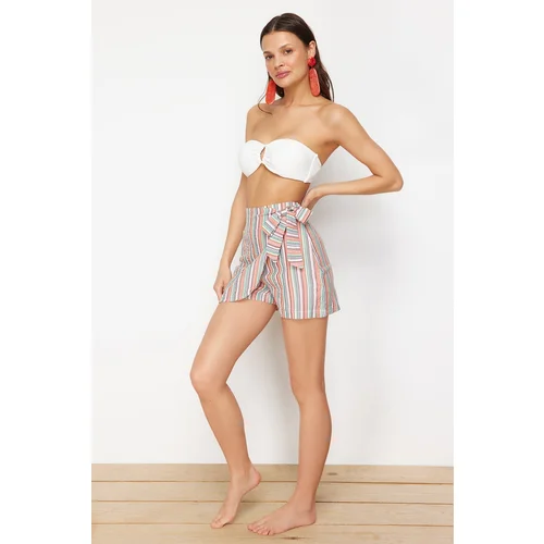 Trendyol Flower Patterned Mini Woven Shorts Skirt