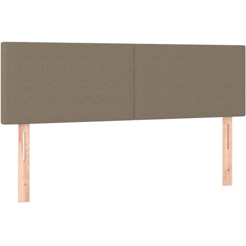  Krevet s oprugama i madracem smeđesivi 140x200 cm tkanina Slike