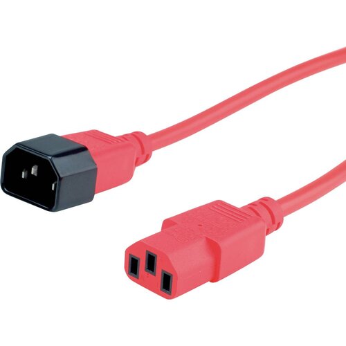 Roline Priključni kabel za aparate \, IEC 320 C14 - C13\, rdeč\, 0\,8 m 19.08.1525 tok priklučni konektor rdeča 0.80 m, (20430015) Cene
