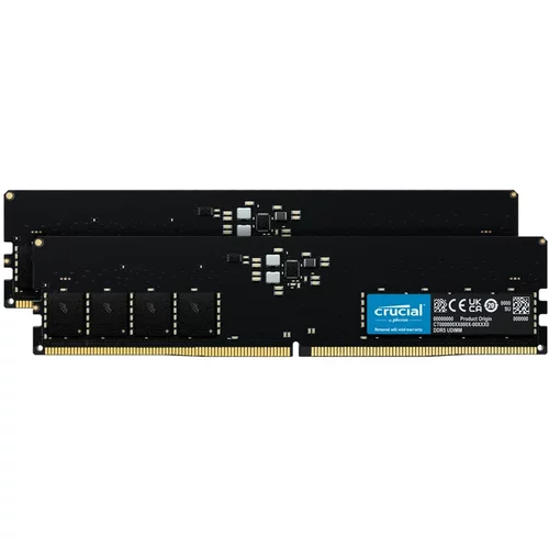Crucial RAM za osebni računalnik 32GB Kit (2x16GB) DDR5-4800 UDIMM PC5-38400 CL40, 1.1V CT2K16G48C40U5