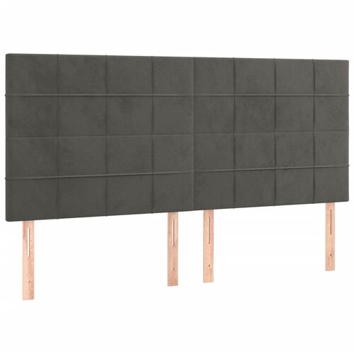  Krevet s oprugama i madracem tamnosivi 200x200 cm bar&amp;scaron;unasti Slike