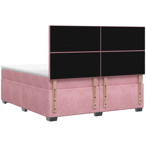  Boxspring krevet s madracem Ružičasta 200 x 200 cm Bar&amp;scaron;un Slike