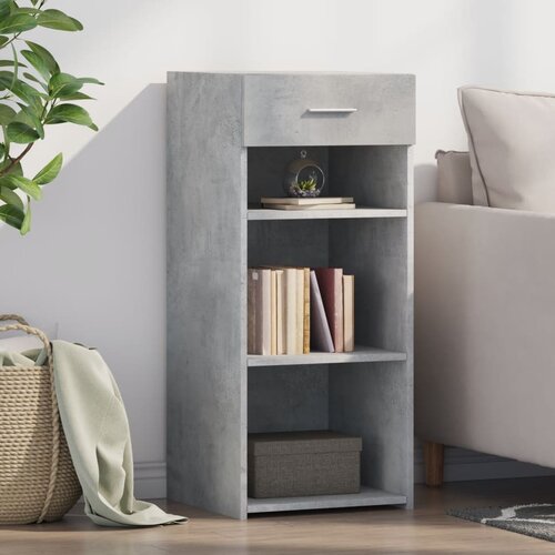  Komoda siva boja betona 40 x 42,5 x 93 cm od konstruiranog drva Cene