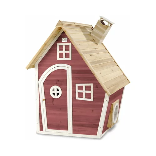 EXIT Toys Drvena kućica za igranje Fantasia 100 - Crvena