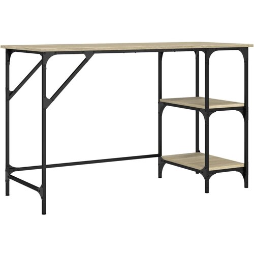 Maison Chic pisalna miza - pisarni&amp;scaron;ka miza - računalni&amp;scaron;ka miza sonoma hrast 120x50x75 cm kovina in inženirski les, (21784987) Slike