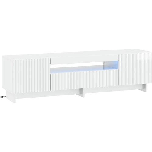  LED TV kabinet Bijela visokog sjaja Konstruirano drvo Cene