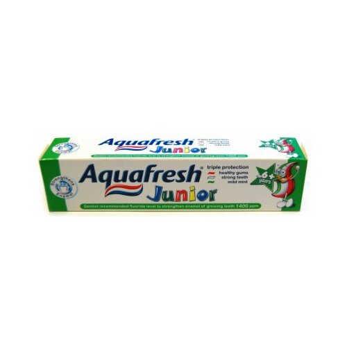 Aquafresh junior 6+ godina pasta za zube 60ml tuba Slike