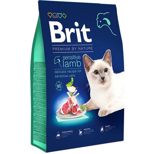 Brit Premium by Nature Cat Sensitive Lamb - hrana za odrasle mačke sa osetljivim varenjem i jagnjetinom (1,5kg, 8kg) 1,5kg Cene