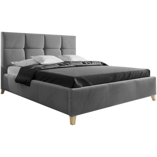 CARRYHOME OBLAZINJENA POSTELJA 160 cm x 220 cm , tekstil temno siva Cene