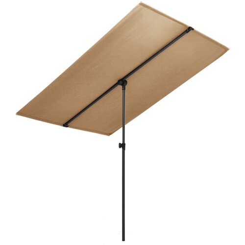 VidaXL Zunanji senčnik z aluminijastim drogom 180x130 cm taupe Slike