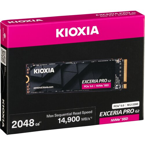 KIOXIA EXCERIA PRO G2 2TB M.2 2280 PCIe 5.0 LVE10Z2T04G8 Slike