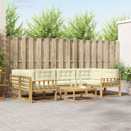  Set vanjskih sofa 5 kom. Bijela i krem Cene