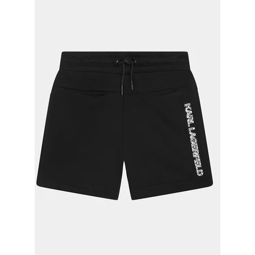 Karl Lagerfeld Kids Športne kratke hlače Z30025 S Črna Regular Fit