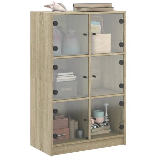  Visoka komoda s vratima 68x37x109 cm konstruirano drvo Slike