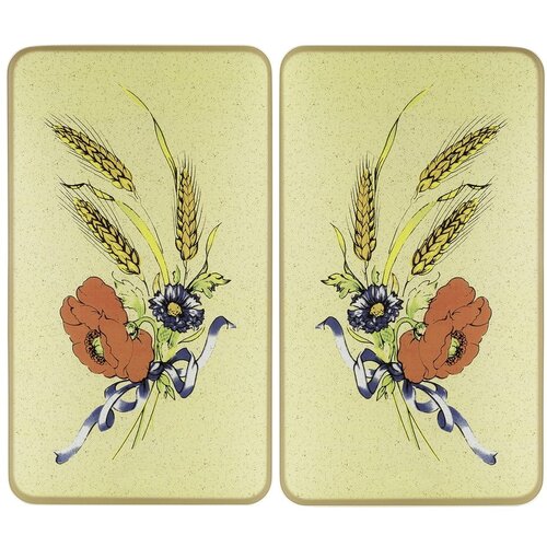Maximex Plošča za štedilnik iz kaljenega stekla v kompletu 2 kos 52x30 cm Corn-Flowers - Maximex Cene