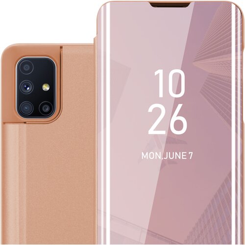 Cadorabo CARE, združljiv s Samsungom v Kunzit Pink - prozorno za za&amp;scaron;čito z ogledalom z zrcalo z funkcijo stojala 360 stopinj za&amp;scaron;čita, (20570881) Slike
