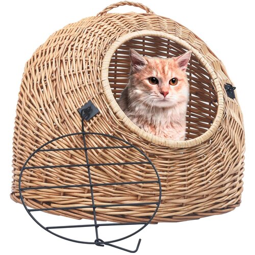 vidaXL Mačji transporter 50x42x40 cm naravna vrba Cene