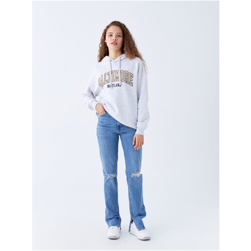 LC Waikiki Women&amp;#039;s High Waist, Straight Fit Jeans with Ripped Detail Slike