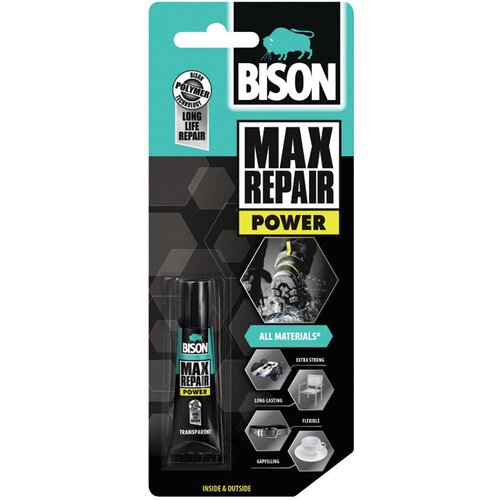  Ljepilo tekuće 8g max repair power bison l0406240 prozirno blister Slike