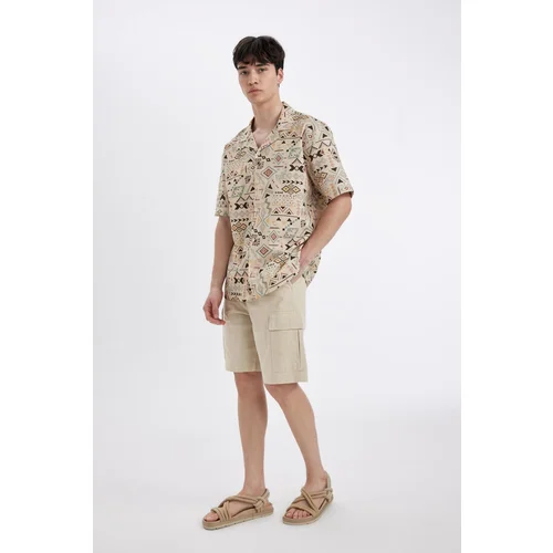 Defacto Regular Fit Linen Look Bermuda Shorts