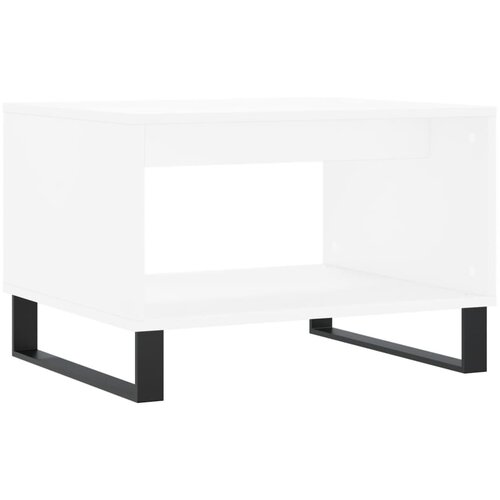 Maison Chic Klubska mizica - kavna mizica - Nizka mizica bela 60x50x40 cm inženirski les, (21753696) Cene