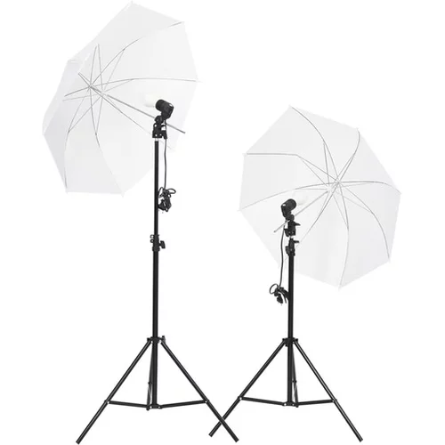  Komplet za studijsko osvetlitev s stojali in dežniki