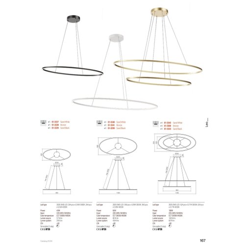  Redo 01-3337 - LED prigu&amp;scaron;iva luster na sajli LEO LED/48W/230V bela Slike