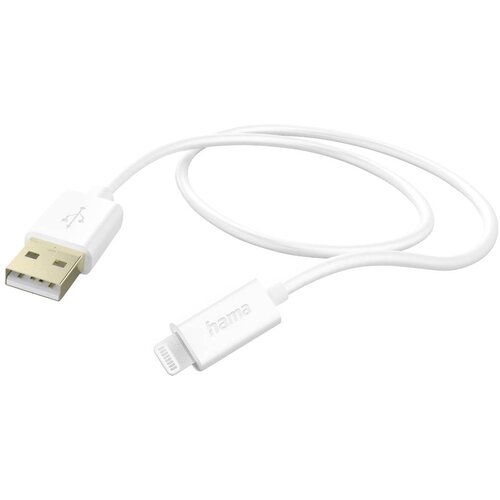 Hama USB polnilni kabel USB 2.0 Apple Lightning vtič \, USB-A vtič 1.50 m bela 00201581, (20614402) Cene