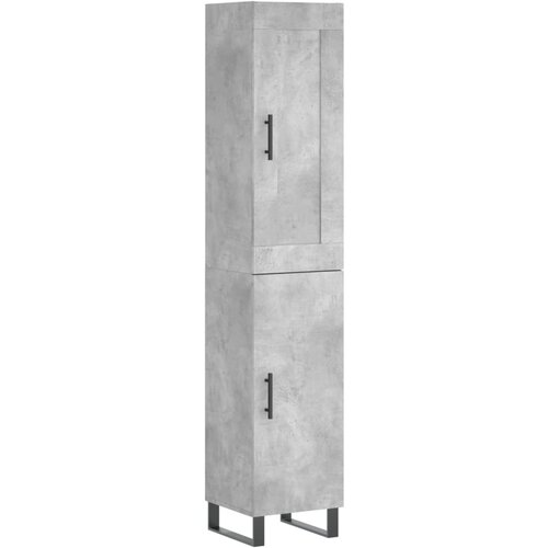 Maison Chic Visoka omara - Komoda - Predalnik betonsko siva 34,5x34x180 cm inženirski les, (21718665) Slike
