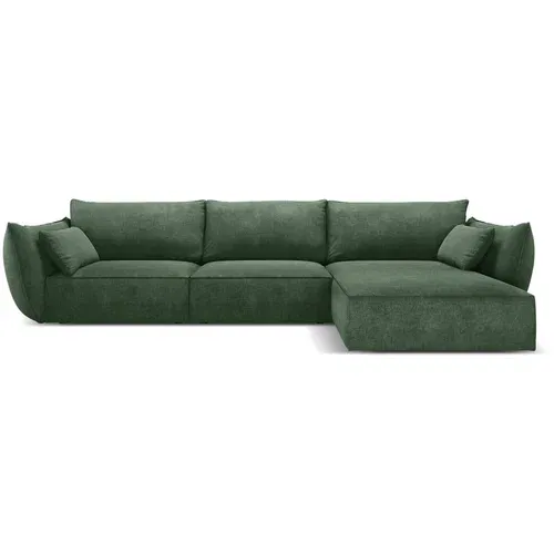 Mazzini Sofas Tamno zelena kutna garnitura (desni kut) Vanda -