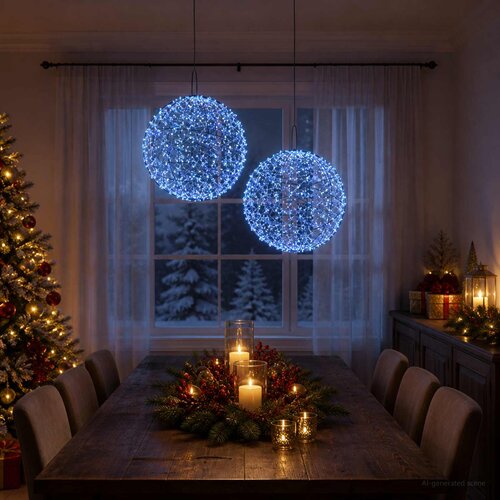  Božićni vrh svjetla 2 kom. 1900 LED lampica Plava Ø 60 x 63 cm Cene