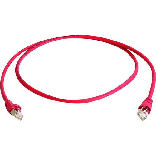 Telegärtner RJ45 križni omrežni priključni kabel CAT 6A S/FTP 3 m rdeče barve z za&scaron;čito pred gorenjem\, brez halogena (20416505) Cene