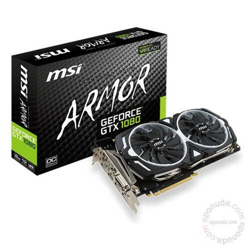 MSI GeForce GTX 1080 ARMOR 8G OC grafička kartica Slike