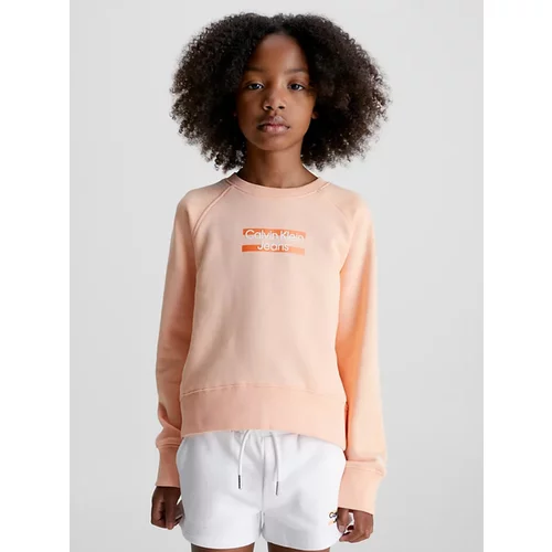 Calvin Klein Jeans Pulover otroška Oranžna