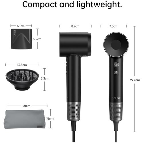 Laifen SWIFT SPECIAL Platinum su&amp;scaron;ilo za kosu Black 1 kom Slike