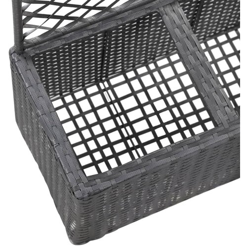  Sadilica s re&amp;scaron;etkom i 2 posude 58x30x107 cm od poliratana crna Slike