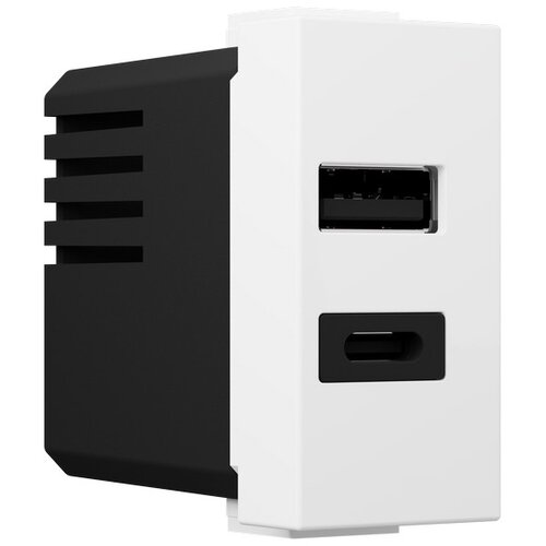 MODYS Utičnica podžbukna 1M 2XUSB (A+C) BIJELI - 412360 Slike