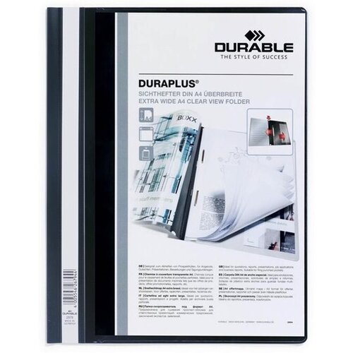 Durable Mapa s pvc kopčom Duraplus 2579, Crna Slike