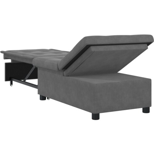 VidaXL Krevet na razvlačenje s kotačem Tamno siva 194 x 50 x 82 cm Slike