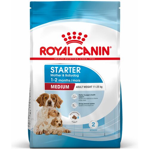 Royal Canin MEDIUM STARTER – hrana za odbijanje štenaca od sisanja i zadnji period skotnosti kuja srednjih rasa pasa( 11 – 25 kg ) 15kg Slike