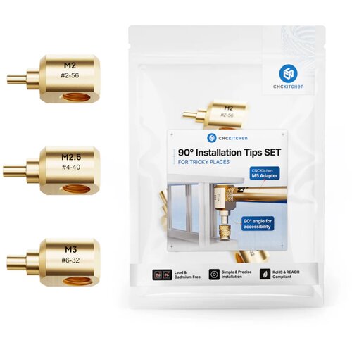  90&deg; pripomočki za taljenje za navojne vložke M2-M3 - 3/8" & G1/8" Cene