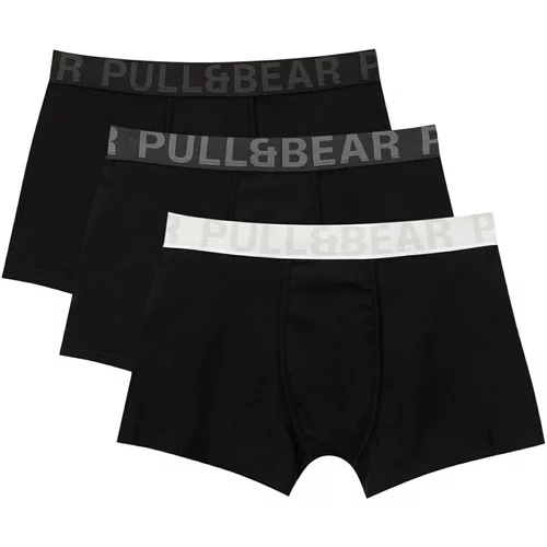 Pull&Bear Boksarice siva / temno siva / črna / bela