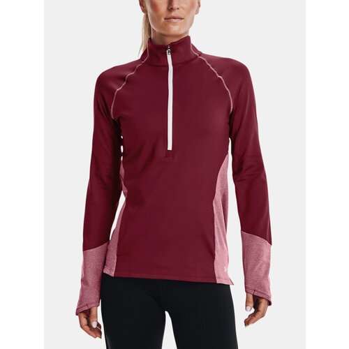 Under Armour Sweatshirt UA ColdGear 1/2 Zip-RED - Women Slike