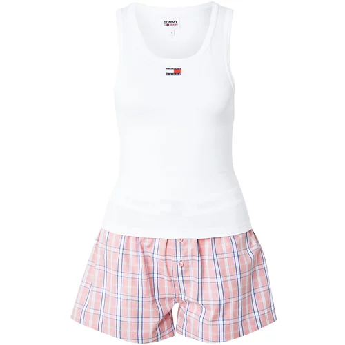 Tommy Jeans Kratke hlače za spanje mornarska / roza / bela