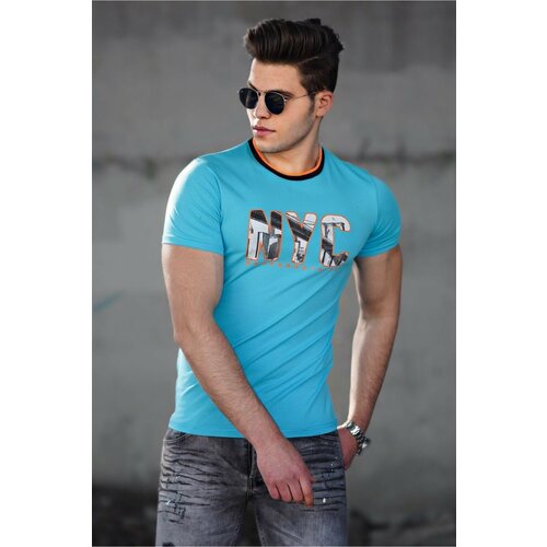 Madmext T-Shirt - Turquoise - Regular fit Cene