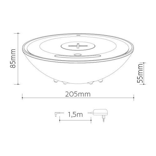  RGB LED stona lampa sa bežičnim punjenjem, 10 W, 230 V Slike