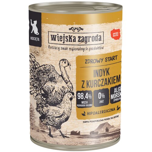 Wiejska zagroda Cat 12 x 400 g - Piletina s pačetinom Cijene